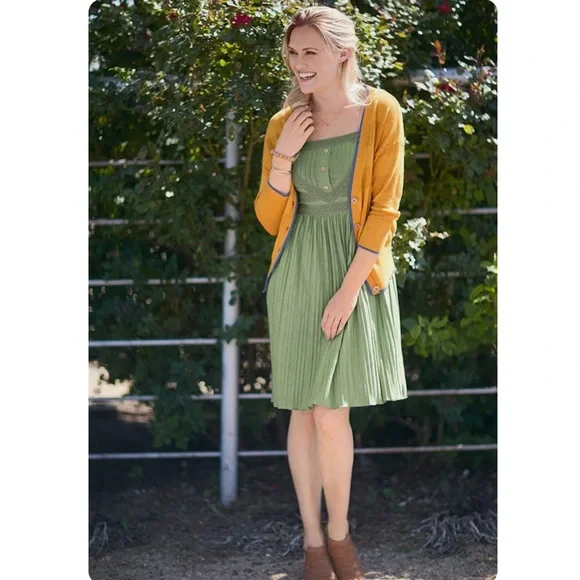 Matilda Jane Dresses | Nwt Matilda Jane With Joanna Gaines Sage Green Grass Roots Sundress / Beach Xxl | Color: Green | Size: Xxl | Scoy1's Closet